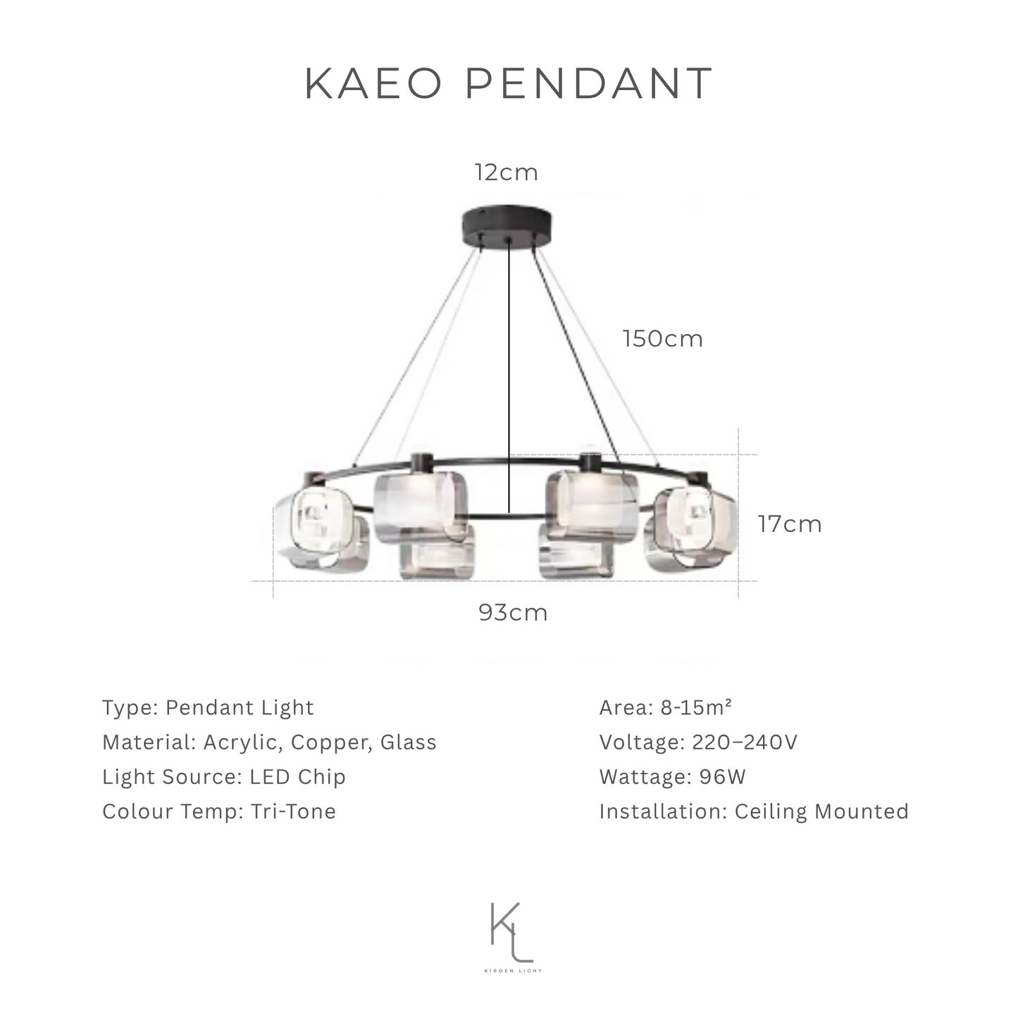 Explore Kiroen Light’s curated collection of modern lighting in Singapore, featuring pendant lights, ceiling lights, wall lamps, and minimalist LED fixtures. Designed for contemporary interiors, our lighting solutions blend style, function, and warmth for homes, cafes, and commercial spaces.